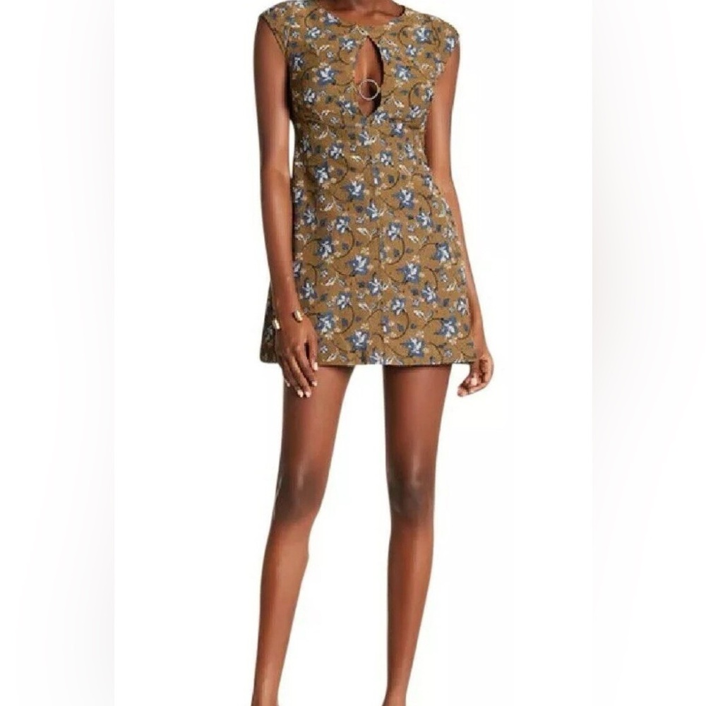 Free People Say Yes Jacquard Floral Mini Dress